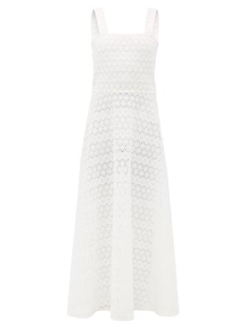 Matchesfashion.com Gioia Bini - Lucinda Macram Lace Maxi Dress - Womens - White