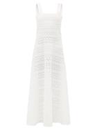 Matchesfashion.com Gioia Bini - Lucinda Macram Lace Maxi Dress - Womens - White