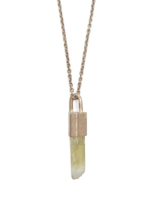 Matchesfashion.com Parts Of Four - Talisman Hiddenite Pendant & Silver Necklace - Mens - Silver Multi