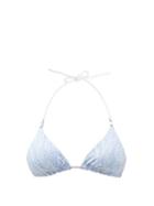 Matchesfashion.com Heidi Klein - Cape Verde Reversible Triangle Bikini Top - Womens - Blue Print