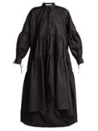 Matchesfashion.com Cecilie Bahnsen - Cleo Oversized Cotton Dress - Womens - Black