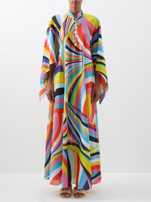 Pucci - Iride-print Cotton Maxi Dress - Womens - Multi