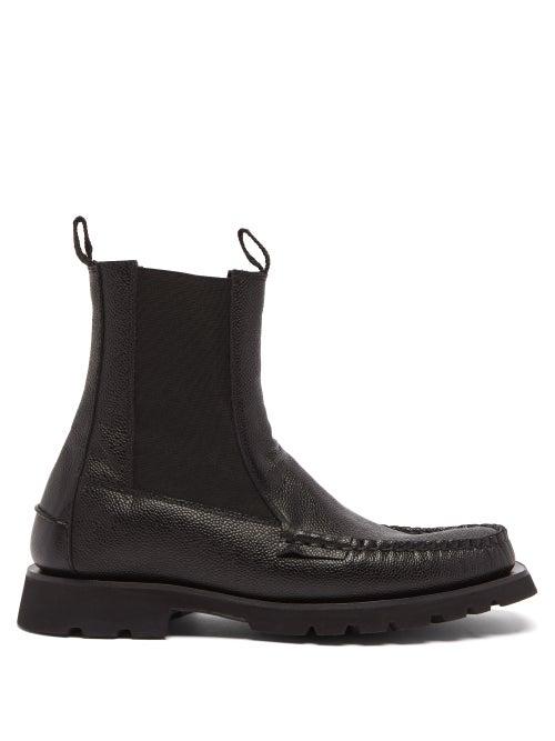 Hereu - Alda Sport Leather Chelsea Boots - Mens - Black