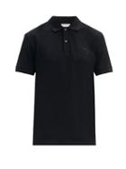 Matchesfashion.com Alexander Mcqueen - Zardozi Embroidered-skull Cotton-piqu Polo Shirt - Mens - Black