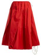 Matchesfashion.com Marni - Pleated Technical Skirt - Womens - Red