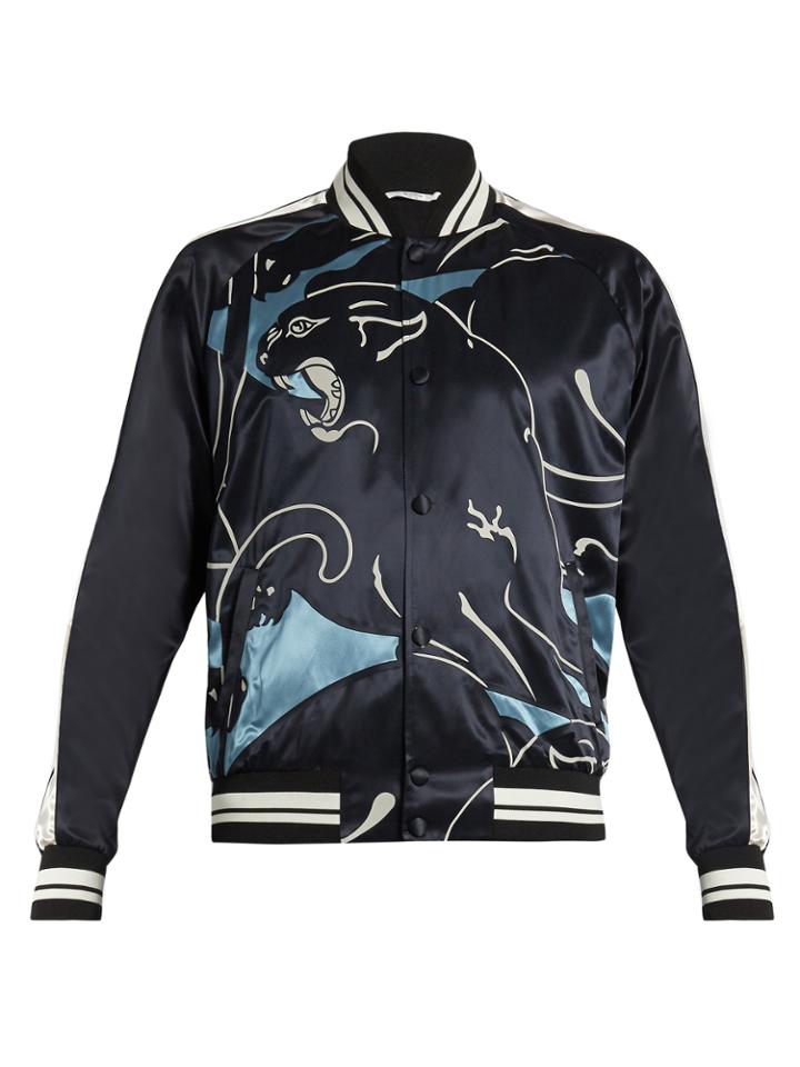 Valentino Panther-print Bomber Jacket
