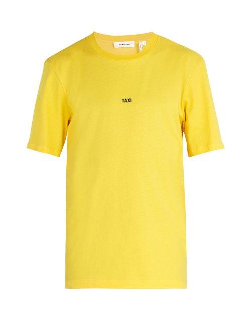 Matchesfashion.com Helmut Lang - Taxi Print Cotton Jersey T Shirt - Mens - Yellow