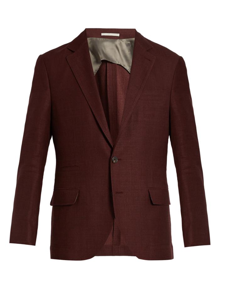 Brunello Cucinelli Single-breasted Linen-blend Blazer