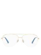 Matchesfashion.com Cartier Eyewear - Aviator Titanium Glasses - Womens - Gold
