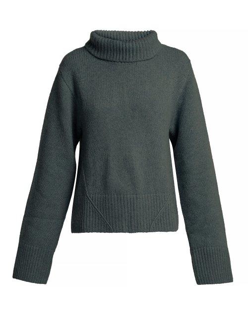 Matchesfashion.com Khaite - Wallis Roll Neck Cashmere Sweater - Womens - Green