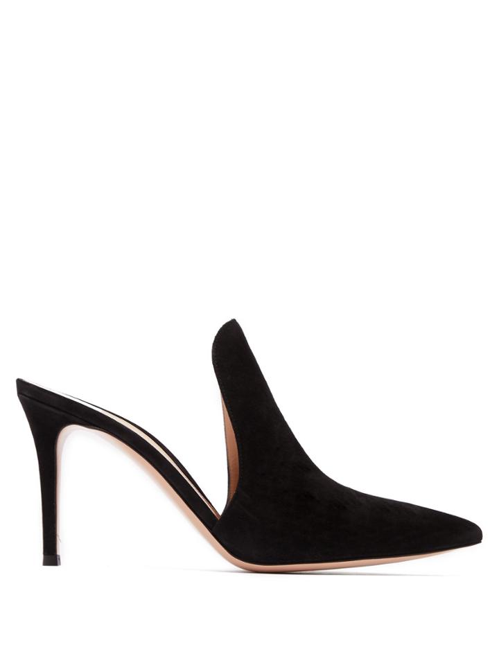 Gianvito Rossi Aramis 85 Suede Mules