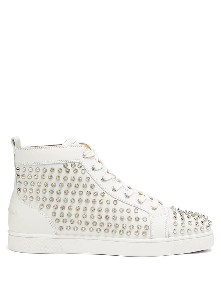 Christian Louboutin Louis Studded Leather Trainers