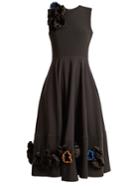 Roksanda Zennia Flower-appliqu Crepe Dress