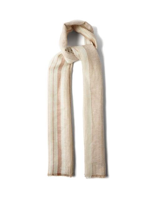 Max Mara - Capra Scarf - Womens - Beige White