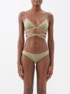 Matteau - The Wrap Triangle Bikini Top - Womens - Sage