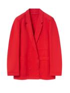 Lemaire - Double-breasted Denim Jacket - Womens - Red