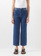 A.p.c. - High-rise Cropped Jeans - Womens - Light Denim