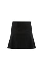Matchesfashion.com Redvalentino - Mid Rise Herringbone Tweed Mini Skirt - Womens - Black