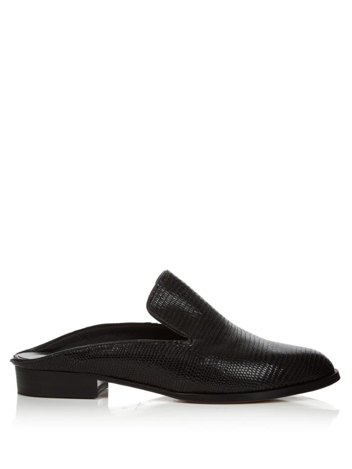 Clergerie Alice Lizard-effect Leather Slip-on Loafers