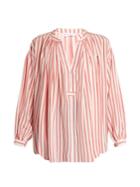 Sonia Rykiel Striped Silk Crepe De Chine Blouse