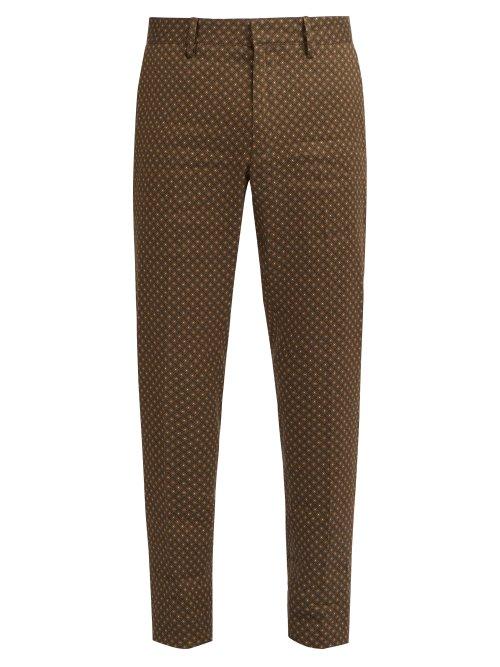 Matchesfashion.com Etro - Mosaic Print Trousers - Mens - Green Multi