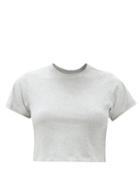 Matchesfashion.com X Karla - The Baby Cotton-jersey Cropped T-shirt - Womens - Grey