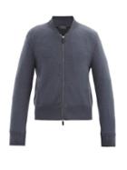 Matchesfashion.com Iris Von Arnim - Ace Brushed-cashmere Bomber Jacket - Mens - Blue