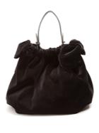 Simone Rocha Double-knot Velvet Shoulder Bag