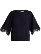 Chloé Lace-trimmed Wool Sweater