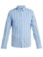 Matchesfashion.com A.p.c. - Striped Cotton Shirt - Mens - Blue