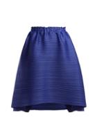 Matchesfashion.com Pleats Please Issey Miyake - Stratum Pleated Skirt - Womens - Blue