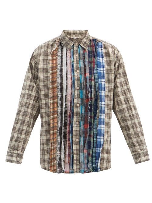 Matchesfashion.com Needles - Deconstructed Vintage Cotton-flannel Shirt - Mens - Multi