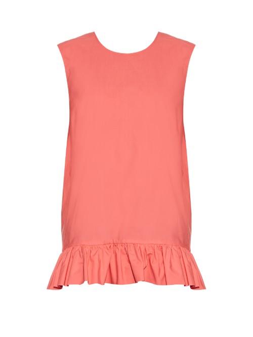 Marni Ruffled-hem Cotton Top