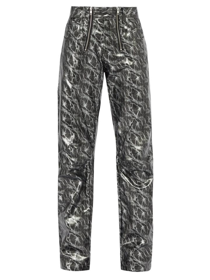 Gmbh Thor Printed Tapered-leg Pvc Trousers