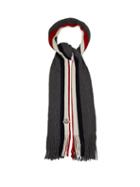 Matchesfashion.com Moncler - Striped Wool Scarf - Mens - Grey