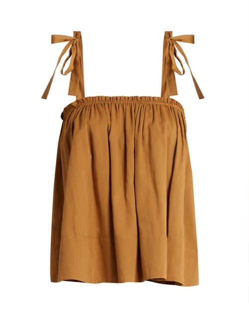 Matchesfashion.com Loup Charmant - Turen Cotton Top - Womens - Camel