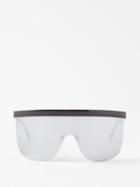 Celine Eyewear - Oversized Shield Sunglasses - Mens - Black Grey