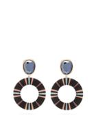 Matchesfashion.com Maryjane Claverol - Marshall Crystal-embellished Drop Hoop Earrings - Womens - Black Multi
