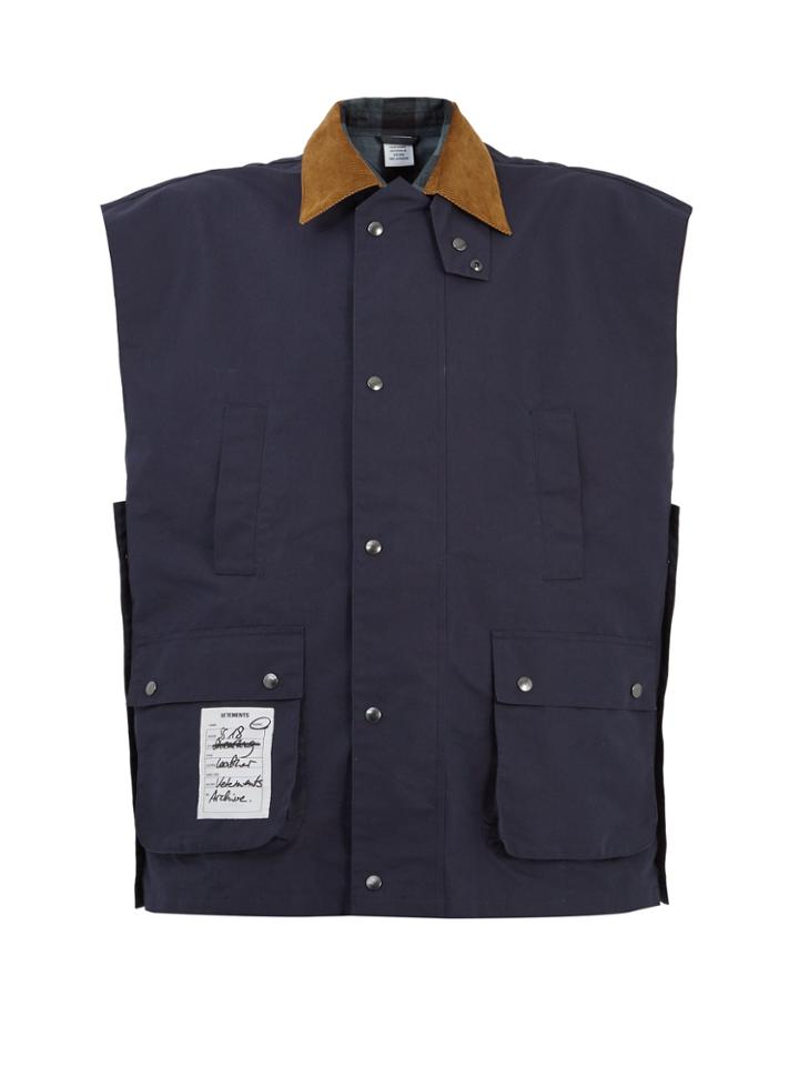 Vetements Contrast-collar Reversible Gilet