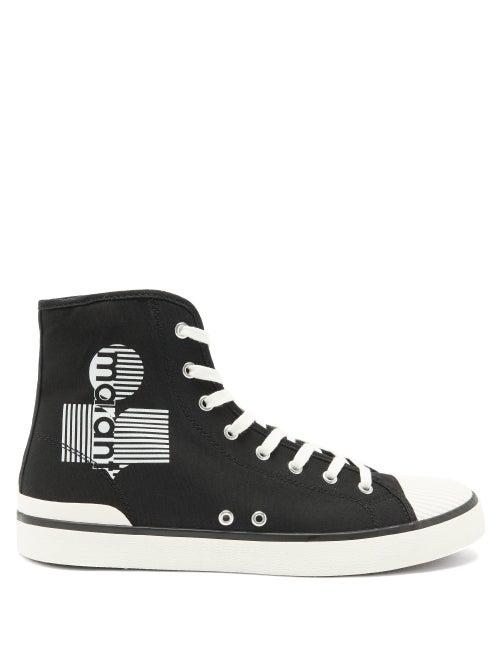 Matchesfashion.com Isabel Marant - Benkeen Logo High-top Canvas Trainers - Mens - Black