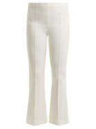 The Row Beca Pintucked Kick-flare Crepe Trousers