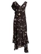 Matchesfashion.com Preen Line - Dana Floral Print Midi Dress - Womens - Black Multi