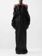 Tom Ford - Off-the-shoulder Silk-satin Organza Gown - Womens - Black