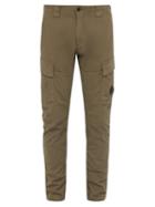Matchesfashion.com C.p. Company - Lens Cotton Twill Cargo Trousers - Mens - Grey