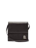 Matchesfashion.com Balenciaga - B Logo Leather Cross Body Bag - Mens - Black