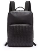 Matchesfashion.com Bottega Veneta - Intrecciato Leather Backpack - Mens - Black