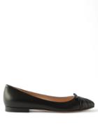 Gucci - Gg Marmont Leather Ballet Flats - Womens - Black