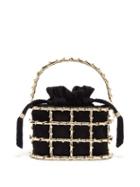 Ladies Bags Rosantica - Holli Jungla Crystal-embellished Cage Handbag - Womens - Black