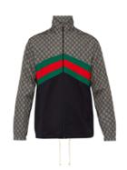 Matchesfashion.com Gucci - Gg Supreme Web Stripe Track Jacket - Mens - Grey