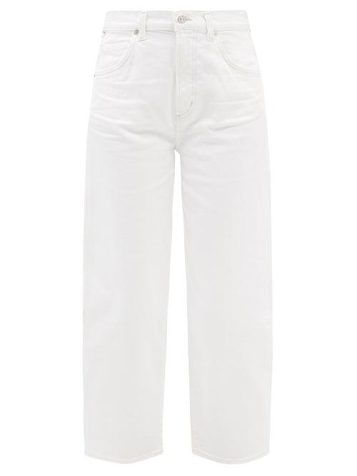 Citizens Of Humanity - Calista Cropped Barrel-leg Jeans - Womens - White